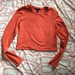 Autum Orange colored Cropped Longsleeve shirt
